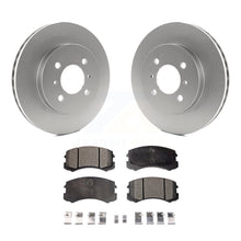 Load image into Gallery viewer, Front Coated Disc Brake Rotors And Ceramic Pads Kit For Mitsubishi Lancer