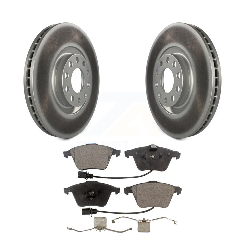 Kit de rotors de frein à disque et de plaquettes en céramique avec revêtement avant pour Audi A4 Quattro 