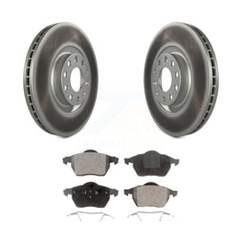 Front Coated Disc Brake Rotors And Ceramic Pads Kit For Audi A6 Quattro
