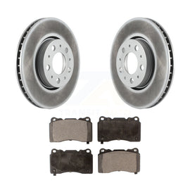 [Front] 2005-2007 Volvo V70 R Premium Coated Rotors & Ceramic Pads Brake Kit For Max Braking