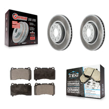 Load image into Gallery viewer, [Front] 2005-2007 Volvo V70 R Premium Coated Rotors &amp; Ceramic Pads Brake Kit For Max Braking