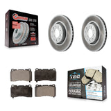 [Front] 2005-2007 Volvo V70 R Premium Coated Rotors & Ceramic Pads Brake Kit For Max Braking