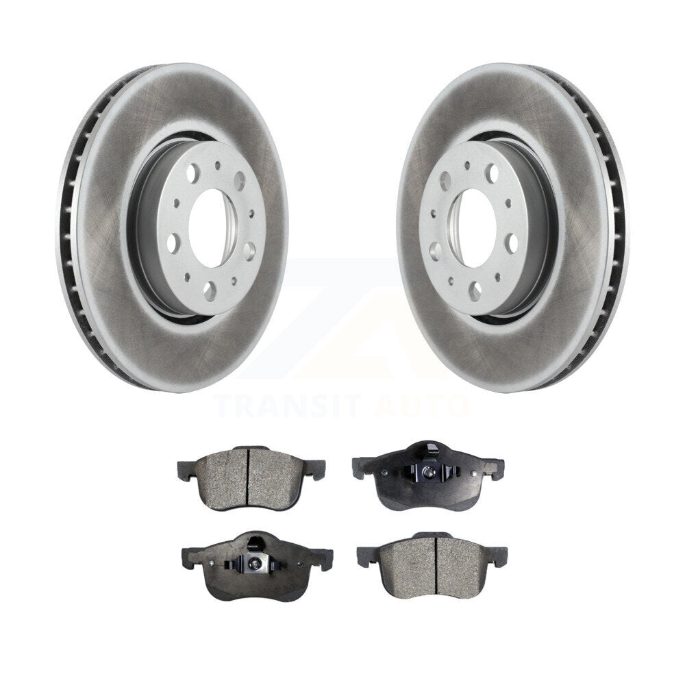 Front Coated Disc Brake Rotors And Ceramic Pads Kit For Volvo S60 V70 XC70 S80