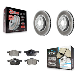 Front Coated Disc Brake Rotors And Ceramic Pads Kit For Volvo S60 V70 XC70 S80