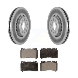 [Front] 2005-2007 Volvo V70 R Premium Coated Rotors & Ceramic Pads Brake Kit For Max Braking
