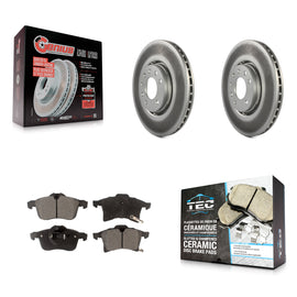 [Front] 2008-2009 Saturn Astra Premium Coated Rotors & Ceramic Pads Brake Kit For Max Braking