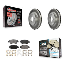 Charger l'image dans la galerie, Front Coated Disc Brake Rotor And Ceramic Pad Kit For Honda Civic Acura RSX CR-Z
