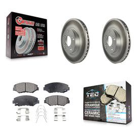 [Front] 2002-2004 Honda CR-V Premium Coated Rotors & Ceramic Pads Brake Kit For Max Braking