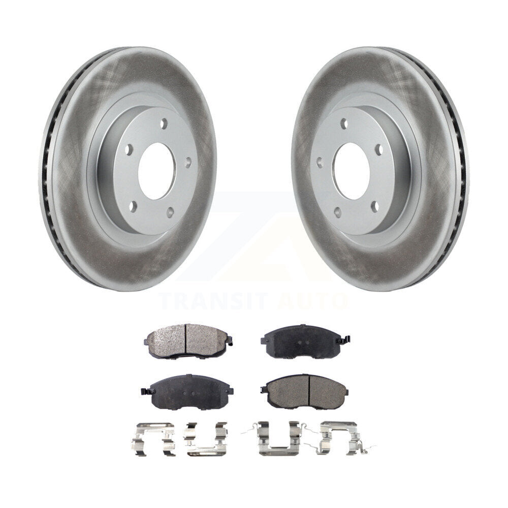 Front Coated Brake Rotor & Ceramic Pad Kit For Nissan Altima Maxima Infiniti I35