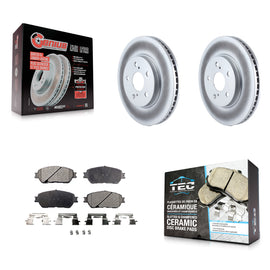 Front Coated Brake Rotor & Ceramic Pad Kit For Toyota Sienna Camry Avalon Solara