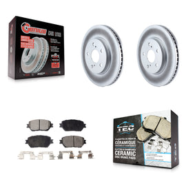 Front Coated Disc Brake Rotors And Ceramic Pads Kit For Toyota Camry