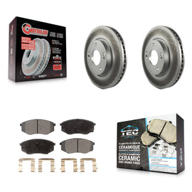 Front Coat Disc Brake Rotors Ceramic Pad Kit For Hyundai Tucson Kia Sportage FWD