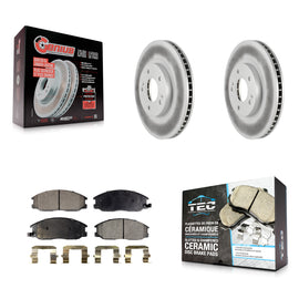 Front Coated Disc Brake Rotors And Ceramic Pads Kit For Hyundai Santa Fe