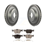 Front Coated Disc Brake Rotors And Ceramic Pads Kit For BMW 330Ci 330i Z4 330xi