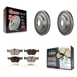 Front Coated Disc Brake Rotors And Ceramic Pads Kit For BMW 330Ci 330i Z4 330xi
