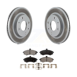 Front Coated Disc Brake Rotors And Ceramic Pads Kit For Hyundai Elantra