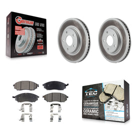 Front Coated Disc Brake Rotors And Ceramic Pad Kit For Infiniti Q45 M45 INFINITI