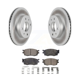 [Front] 2006 Hyundai Accent Hatchback Premium Coated Rotors & Ceramic Pads Brake Kit For Max Braking