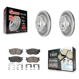[Front] 2006 Hyundai Accent Hatchback Premium Coated Rotors & Ceramic Pads Brake Kit For Max Braking