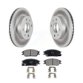 [Front] 2000-2005 Hyundai Accent Premium Coated Rotors & Ceramic Pads Brake Kit For Max Braking