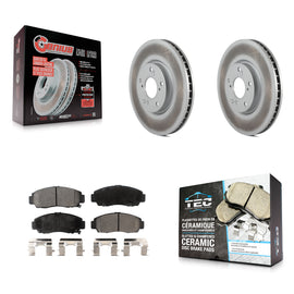 Front Coat Brake Rotor Ceramic Pad Kit For 04-05 Acura TL Automatic transmission