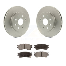 Charger l&#39;image dans la galerie, Front Coated Disc Brake Rotors And Ceramic Pads Kit For 2003-2005 Kia Rio