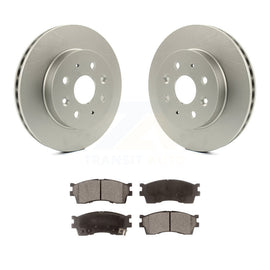 Front Coated Disc Brake Rotors And Ceramic Pads Kit For 2003-2005 Kia Rio