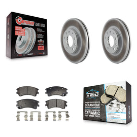 [Front] 2003-2005 Mazda 6 Premium Coated Rotors & Ceramic Pads Brake Kit For Max Braking