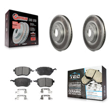 Charger l'image dans la galerie, Front Coated Disc Brake Rotors &amp; Ceramic Pad Kit For Nissan Murano Altima Maxima