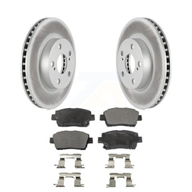 [Front] 2004-2009 Toyota Prius Premium Coated Rotors & Ceramic Pads Brake Kit For Max Braking