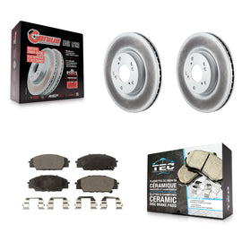 Front Coated Disc Brake Rotors And Ceramic Pad Kit For Honda Civic Acura RSX CSX