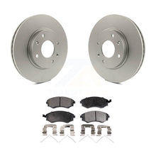 Charger l&#39;image dans la galerie, Front Coated Brake Rotors Ceramic Pad Kit For Hyundai Sonata Kia Optima Magentis