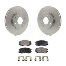 Load image into Gallery viewer, Front Coated Brake Rotors Ceramic Pad Kit For Hyundai Sonata Kia Optima Magentis