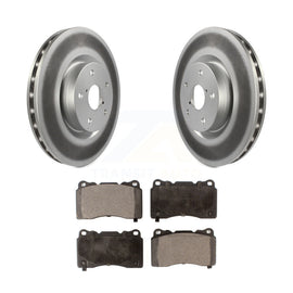 Front Coated Disc Brake Rotors And Ceramic Pads Kit For Subaru Impreza WRX STI