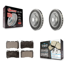 Load image into Gallery viewer, Front Coated Disc Brake Rotors And Ceramic Pads Kit For Subaru Impreza WRX STI