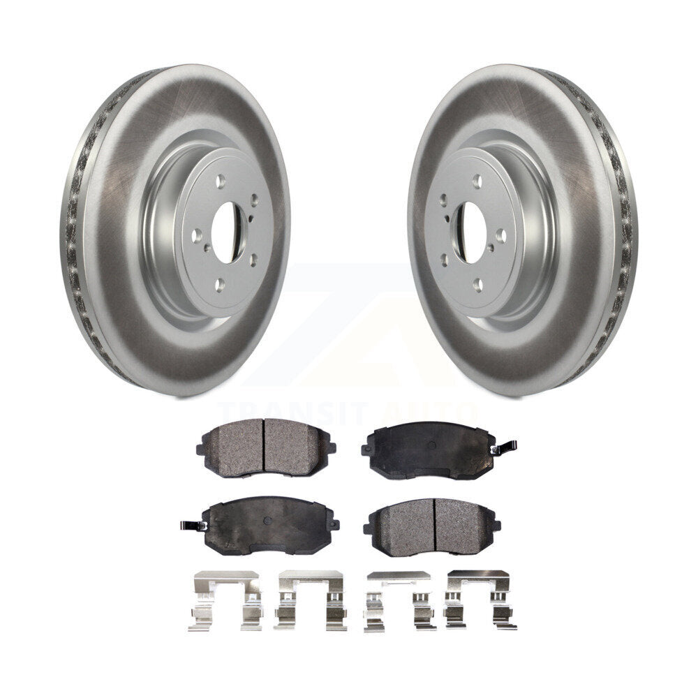 Front Coated Disc Brake Rotors And Ceramic Pads Kit For Subaru Legacy