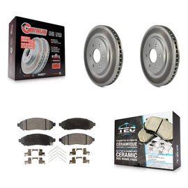 Front Coated Brake Rotor & Ceramic Pad Kit For Nissan Frontier Pathfinder Xterra