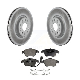 Front Coat Disc Brake Rotor Ceramic Pad Kit For Volkswagen Passat Tiguan Audi Q3