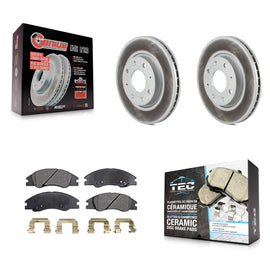 Front Coated Disc Brake Rotors And Ceramic Pads Kit For Kia Spectra Spectra5