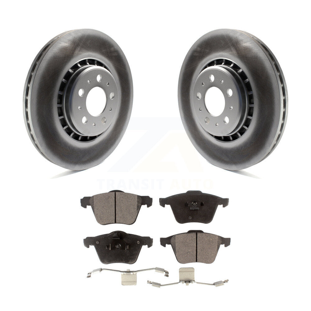 Front Coat Brake Rotors Ceramic Pad Kit For Volvo XC90 With 336mm Diameter Rotor