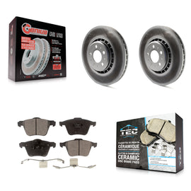 Front Coat Brake Rotors Ceramic Pad Kit For Volvo XC90 With 336mm Diameter Rotor