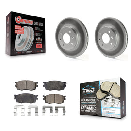 Front Coated Disc Brake Rotors & Ceramic Pad Kit For Hyundai Accent Kia Rio Rio5