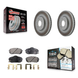 Front Coated Brake Rotor Ceramic Pad Kit For Hyundai Tucson Kia Sportage Soul EV