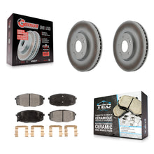 Load image into Gallery viewer, Front Coated Disc Brake Rotors And Ceramic Pads Kit For Kia Forte Koup Forte5
