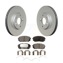 Charger l&#39;image dans la galerie, Front Coated Disc Brake Rotors And Ceramic Pads Kit For Hyundai Sonata