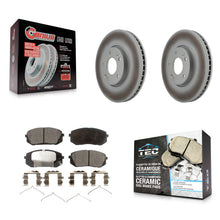 Load image into Gallery viewer, Front Coated Disc Brake Rotors And Ceramic Pads Kit For Hyundai Sonata