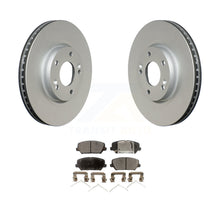 Charger l&#39;image dans la galerie, Front Coated Brake Rotor &amp; Ceramic Pad Kit For Kia Forte Hyundai Veloster Forte5