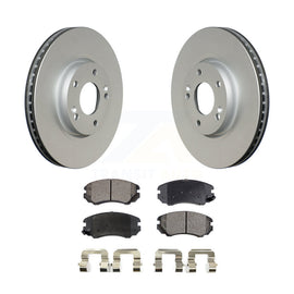 [Front] 2006-2010 Hyundai Sonata 3.3L Premium Coated Rotors & Ceramic Pads Brake Kit For Max Braking