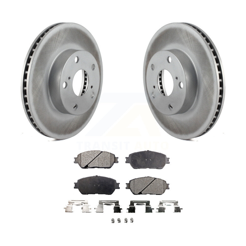 Front Coat Brake Rotor Ceramic Pad Kit For 05-15 Toyota Tacoma With 5 Lug Wheels