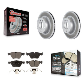 Front Coated Brake Rotor Ceramic Pad Kit For BMW 328i 325i 128i 328xi 325xi 323i